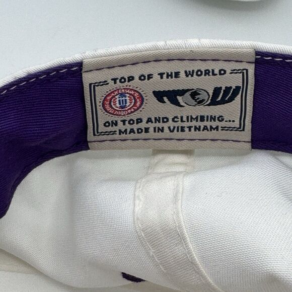 LSU Tigers White Adjustable Hat Top of the World Embroidered Cap Adult - Picture 7 of 11